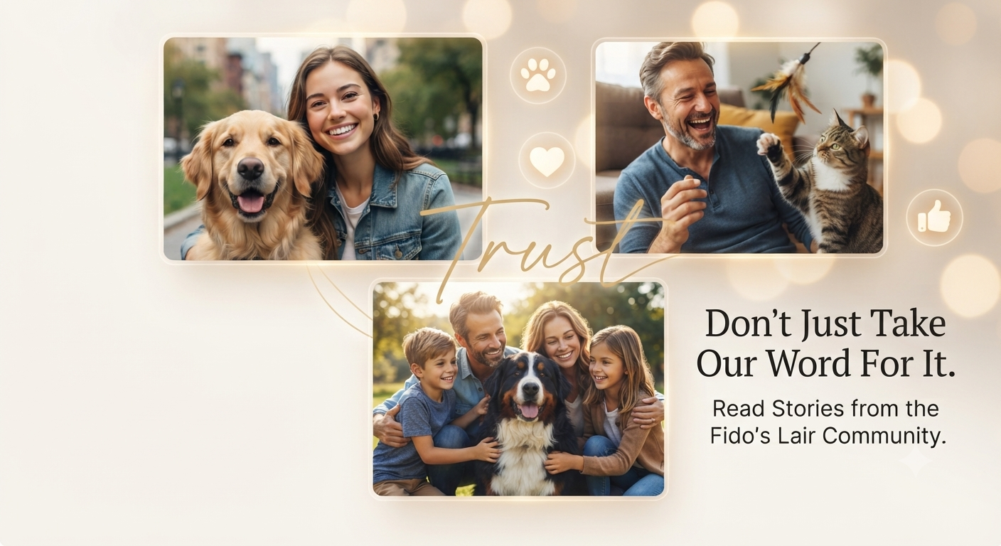 Fidos Lair happy customer reviews and pet testimonials