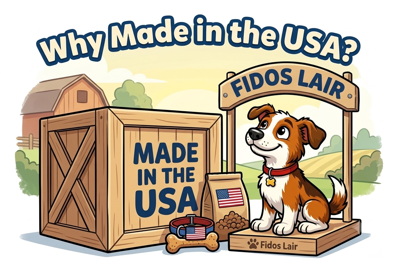Why Fidos Lair Chooses Made in the USA Dog Products | Quality Guaranteed