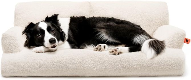 Washable Small Dog Bed - 25.6x19.7x7.9 Inch Waterproof Pet Bed With Removable Cover & Non-Slip Bottom For Puppies & Kittens Grey