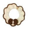 White Dog Handmade Knitted Collar Brown Knot bow Pet Necklace Crocheting Scarf Necktie Bib
