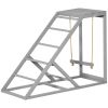 PawHut Wooden Chicken Toys for Coop with Swing, Chicken Activity Center with Multiple Roosting Perches or Ladder, Platform for Resting
