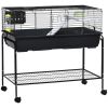 PawHut Two-Story Small Animal Cage with Stand, Shelf, Wheels, for Guinea Pig, Hedgehog, Chinchilla, Ferret