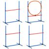 Dog Agility Training Equipment 4 PCS Set Hurdles and Jump Ring Obstacle
