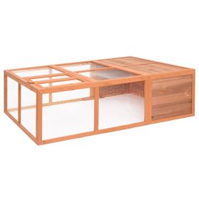 Garden Animal Cage 59.1"x39.4"x11.8" Solid Firwood