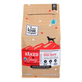 Fidos Lair | I and Love and You - Baked & Saucy Beef – 10.25 lb Oven Baked Dog Food with Bone Broth