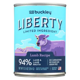 Fidos Lair | Buckley - Liberty Fresh Lamb Recipe – Case of 12 Grain-Free Limited Ingredient Wet Food