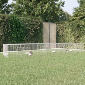 4-Panel Rabbit Cage 170.5"x42.9"x21.3" Galvanized Iron