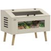PawHut Reptile Terrarium 29 Gallon Top Opening Reptile Tank with Glass Windows Air Ventilations