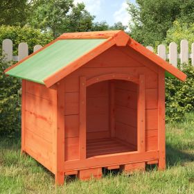 Dog House Brown 25.6"x25.6"x24.2" Solid Wood Pine