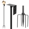 78.7in Bird House Pole Kit Height Adjustable Bird Feeder Pole Mount Kit Heavy Duty Bird House Pole Set with 5 Prongs Base for Bird House Bird Feeder