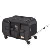 the Cat Carrier with Wheels, Rolling Pet Carrier with Telescopic Handle and Shoulder Strap, Dog Carrier with Wheels for Pets under 35 lbs