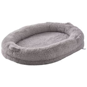 A Human Dog Bed 72x48x10in Large Human Size Dog Bean Bed Washable PV Velvet