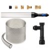 Aquarium Vacuum Gravel Cleaner, 50 ft PVC Hose Fish Tank Vacuum Gravel Cleaner, Siphon Fish Tank Cleaner Vacuum, 3 Types of Brass Adapters