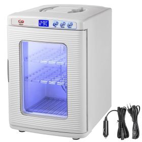 White Reptile Incubator 25L Scientific Lab Incubator Digital Incubator Cooling and Heating 5-60°C Reptile Egg Incubator 12V/110V Work for Small