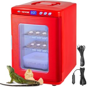 Red Reptile Incubator 25L Scientific Lab Incubator Digital Incubator Cooling and Heating 5-42°C Reptile Egg Incubator 12V/110V Work for Small Re