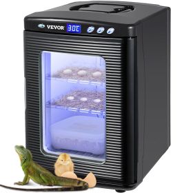 Black Reptile Incubator 25L Scientific Lab Incubator Digital Incubator Cooling and Heating 5-60°C Reptile Egg Incubator 12V/110V Work for Small