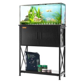 Aquarium Stand, 20 Gallon Fish Tank Stand, 25.6 x 16.5 x 31.9 in Steel and MDF Turtle Tank Stand, 167.6 lbs Load Capacity