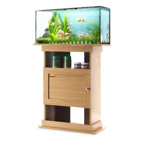 Aquarium Stand, 20 Gallon Fish Tank Stand, 25.2 x 15.7 x 28.3 in MDF Turtle Tank Stand, 167.6 lbs Load Capacity, Reptile Tank Stand with Storage
