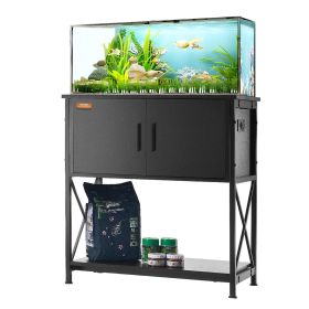 Aquarium Stand, 29 Gallon Fish Tank Stand, 28.7 x 16.5 x 30 in Steel and MDF Turtle Tank Stand, 242.5 lbs Load Capacity