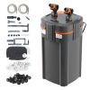 Aquarium Filter 396GPH, 4-Stage Canister Filter 120 Gallon, Ultra-Quiet Internal Aquarium Filter with UV Protection