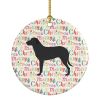 Majorca Shepherd Dog Ceramic Ornament Christmas Tree Hanging Decorations for Home Christmas Holiday, Party, Gift, 3 in, Multicolor