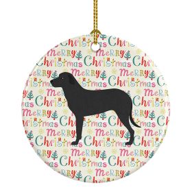 Majorca Shepherd Dog Ceramic Ornament Christmas Tree Hanging Decorations for Home Christmas Holiday, Party, Gift, 3 in, Multicolor