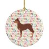 Australian Kelpie Dog Merry Christmas Ceramic Ornament Christmas Tree Hanging Decorations for Home Christmas Holiday, Party, Gift, 3 in, Multicolor