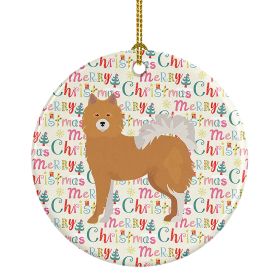 Elo Dog #1 Merry Christmas Ceramic Ornament Christmas Tree Hanging Decorations for Home Christmas Holiday, Party, Gift, 3 in, Multicolor