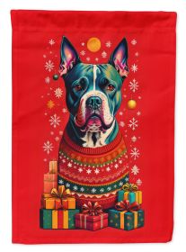 Staffordshire Bull Terrier Holiday Christmas Garden Flag Mailbox Flag Decorative Yard Flag Banner Outside Patio Artwork Yard Flower Beds, Garden Size