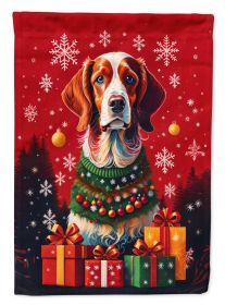 Brittany Spaniel Holiday Christmas Garden Flag Mailbox Flag Decorative Yard Flag Banner Outside Patio Artwork Yard Flower Beds, Garden Size