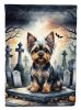 Yorkshire Terrier Spooky Halloween Garden Flag Mailbox Flag Decorative Yard Flag Banner Outside Patio Artwork Yard Flower Beds, Garden Size