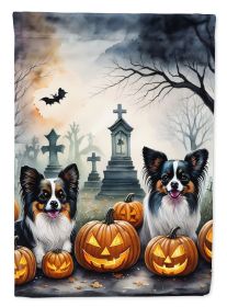 Papillon Spooky Halloween Garden Flag Mailbox Flag Decorative Yard Flag Banner Outside Patio Artwork Yard Flower Beds, Garden Size, Multicolor