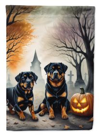 Rottweiler Spooky Halloween Garden Flag Mailbox Flag Decorative Yard Flag Banner Outside Patio Artwork Yard Flower Beds, Garden Size, Multicolor