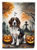 Welsh Springer Spaniel Spooky Halloween Garden Flag Mailbox Flag Decorative Yard Flag Banner Outside Patio Artwork Yard Flower Beds, Garden Size