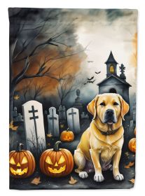 Yellow Labrador Retriever Spooky Halloween Garden Flag Mailbox Flag Decorative Yard Flag Banner Outside Patio Artwork Yard Flower Beds, Garden Size