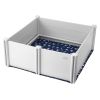 Dog Whelping Box 48 x 48 x 18.1in PVC with Rails Pee Pad for Dogs Puppies