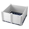 Dog Whelping Box 38.6x38.6x18.1in PVC with Rails Pee Pad for Dogs Puppies