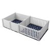 Dog Whelping Box 93.3 x 48.4 x 18.1in Dual Zone PVC with Rails Pee Pad