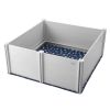 Dog Whelping Box 59.8x59.8x24.0in PVC with Rails Pee Pad for Dogs Puppies