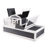 Tortoise Habitat Wooden Tortoise House Indoor/Outdoor 3-Room 44x25.6x24in