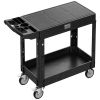 2-shelf Utility Cart 550 lbs 31.3 x 17.7-inch Service Cart with Wheels