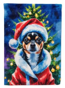 Black and Tan Chihuahua Christmas Garden Flag Mailbox Decorative Yard Banner Outside Patio Artwork for Flower Beds, Garden Size, Multicolor