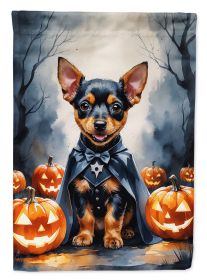 Miniature Pinscher Puppy Halloween Garden Flag Mailbox Decorative Yard Banner Outside Patio Artwork for Flower Beds, Garden Size, Multicolor