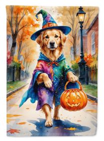Golden Retriever Halloween Trick or Treat Garden Flag Mailbox Decorative Yard Banner Outside Patio Artwork for Flower Beds, Garden Size, Multicolor