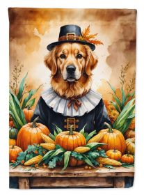 Golden Retriever Thanksgiving Garden Flag Mailbox Flag Decorative Yard Flag Banner Outside Patio Artwork Yard Flower Beds, Garden Size, Multicolor