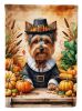 Yorkshire Terrier Thanksgiving Garden Flag Mailbox Flag Decorative Yard Flag Banner Outside Patio Artwork Yard Flower Beds, Garden Size, Multicolor