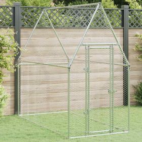 Chicken Cage Silver 78.7"x39.4"x74.8" Galvanized Steel
