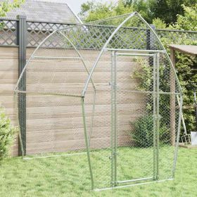Chicken Cage Silver 78.7"x41.3"x71.7" Galvanized Steel