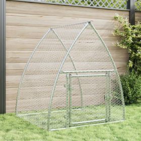 Rabbit Hutch Silver 39.4"x41.3"x47.2" Galvanized Steel