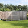 Aviary with Extension Silver 195.7"x119.3"x85" Steel